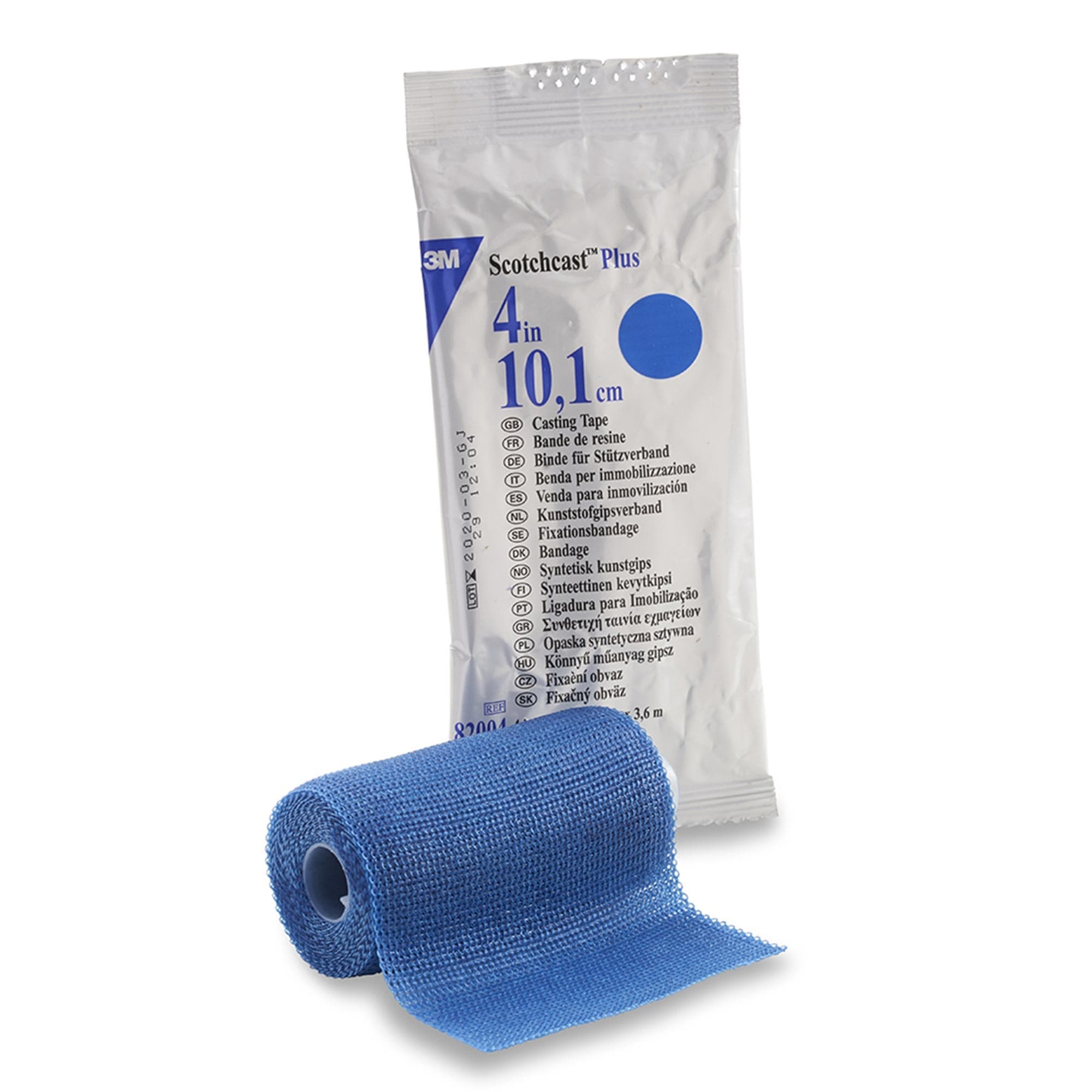 3M Scotchcast Plus Cast Tape, 4 Inch X 4 Yard, Blue - Each - Image 1