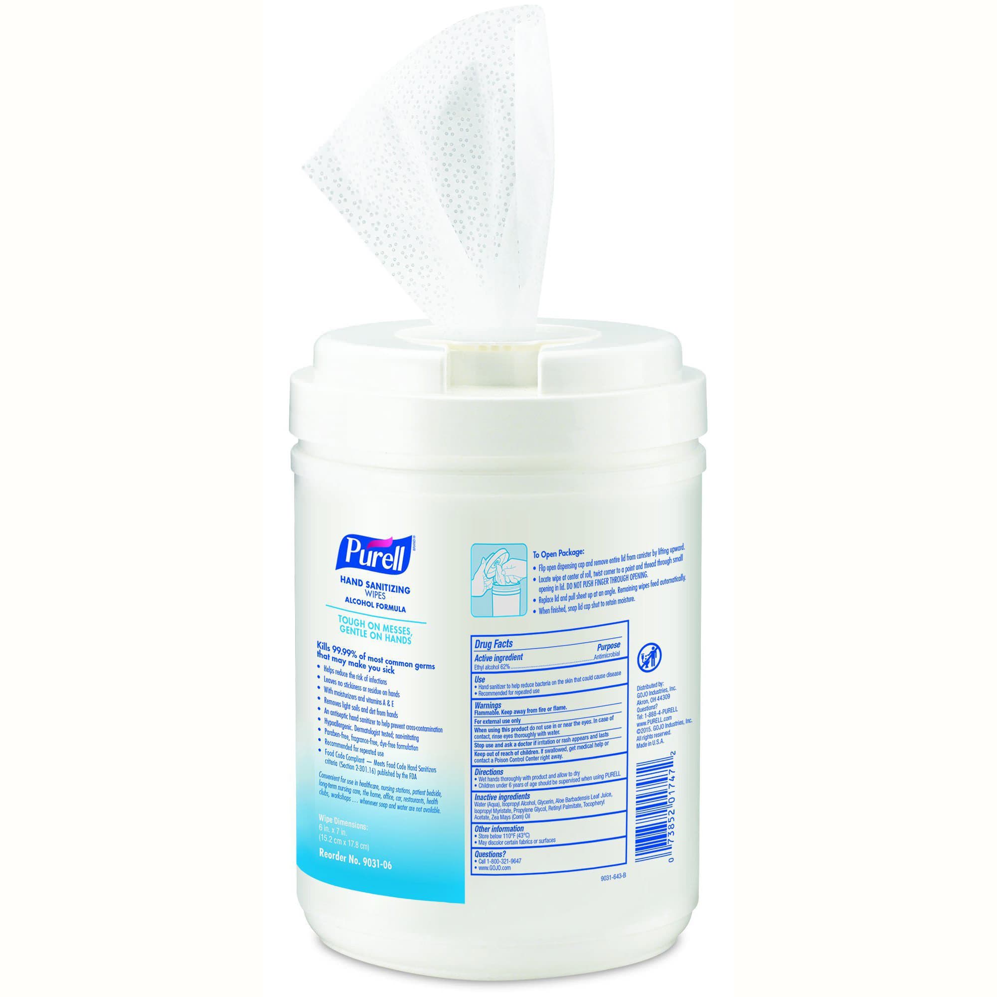 Purell Hand Sanitizing Wipe, Unscented, 6 x 7 Inch - Image 2