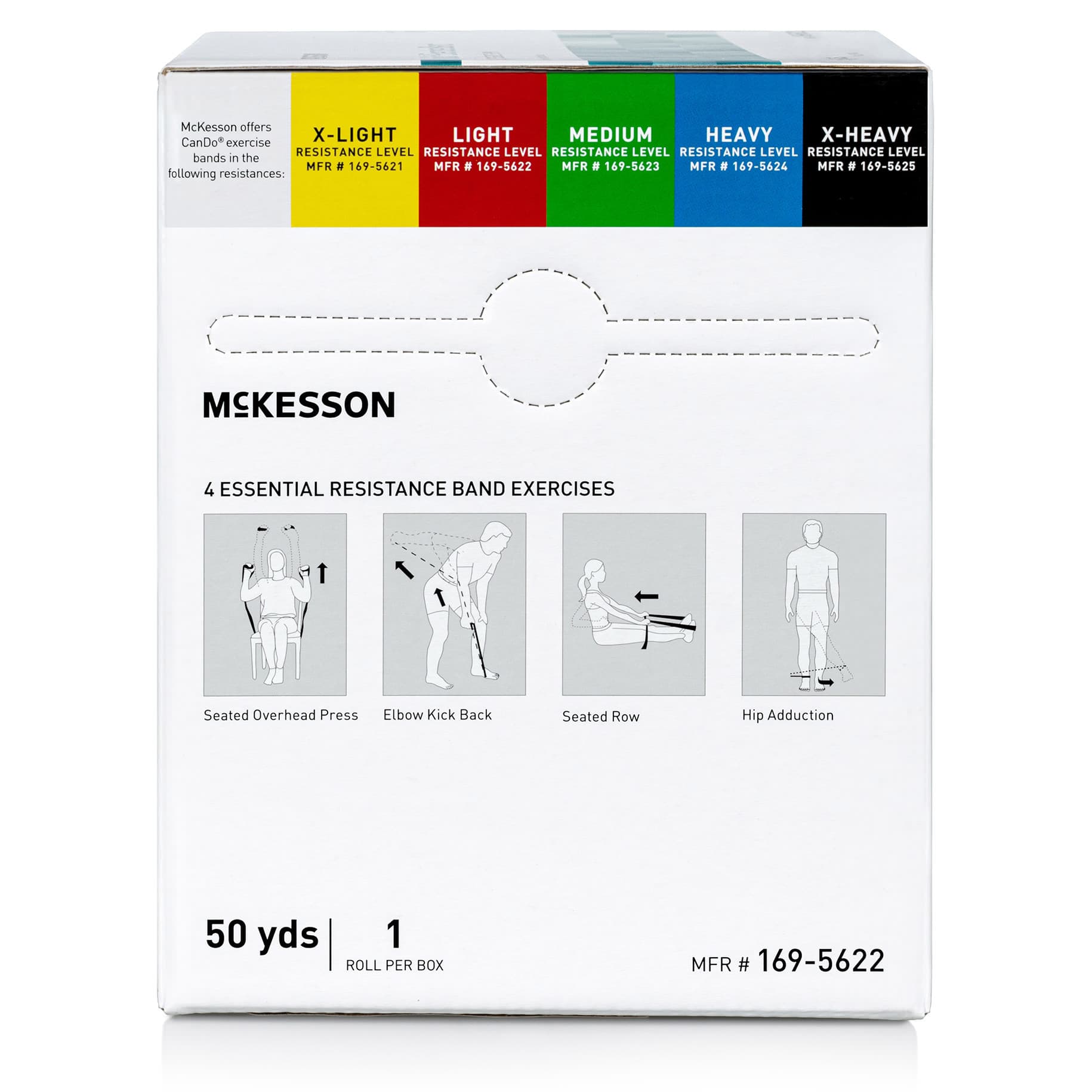 McKesson CanDo Red Light Resistance Exercise Band - Image 2