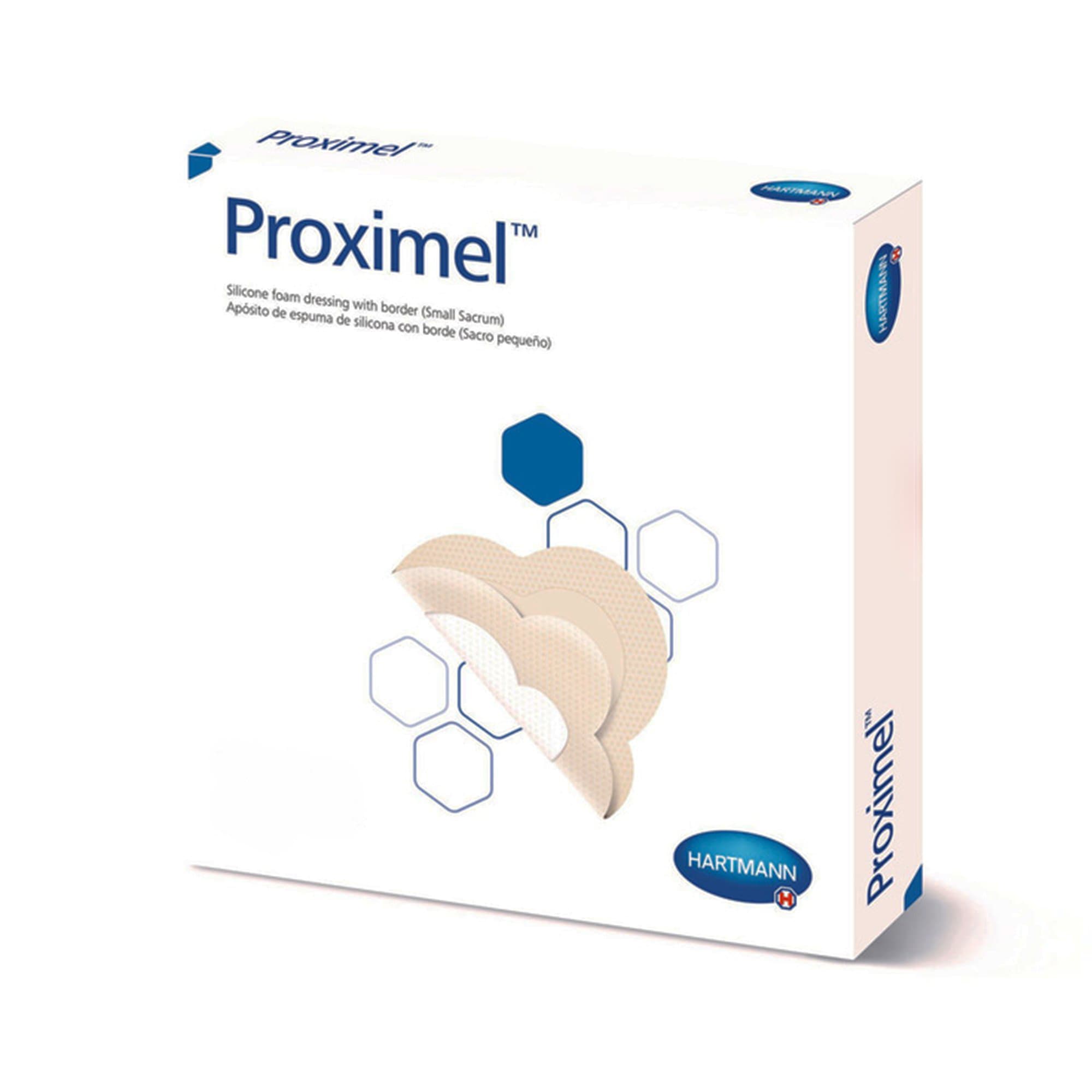 Proximel Large Sacrum Silicone Foam Dressing, 6-1/2 x 6-7/10 Inch - Case of 50 - Image 1