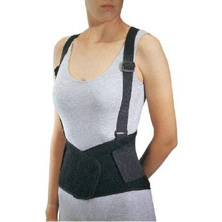ProCare Industrial Hook and Loop Closure Back Support with Suspenders, Medium - Image 1