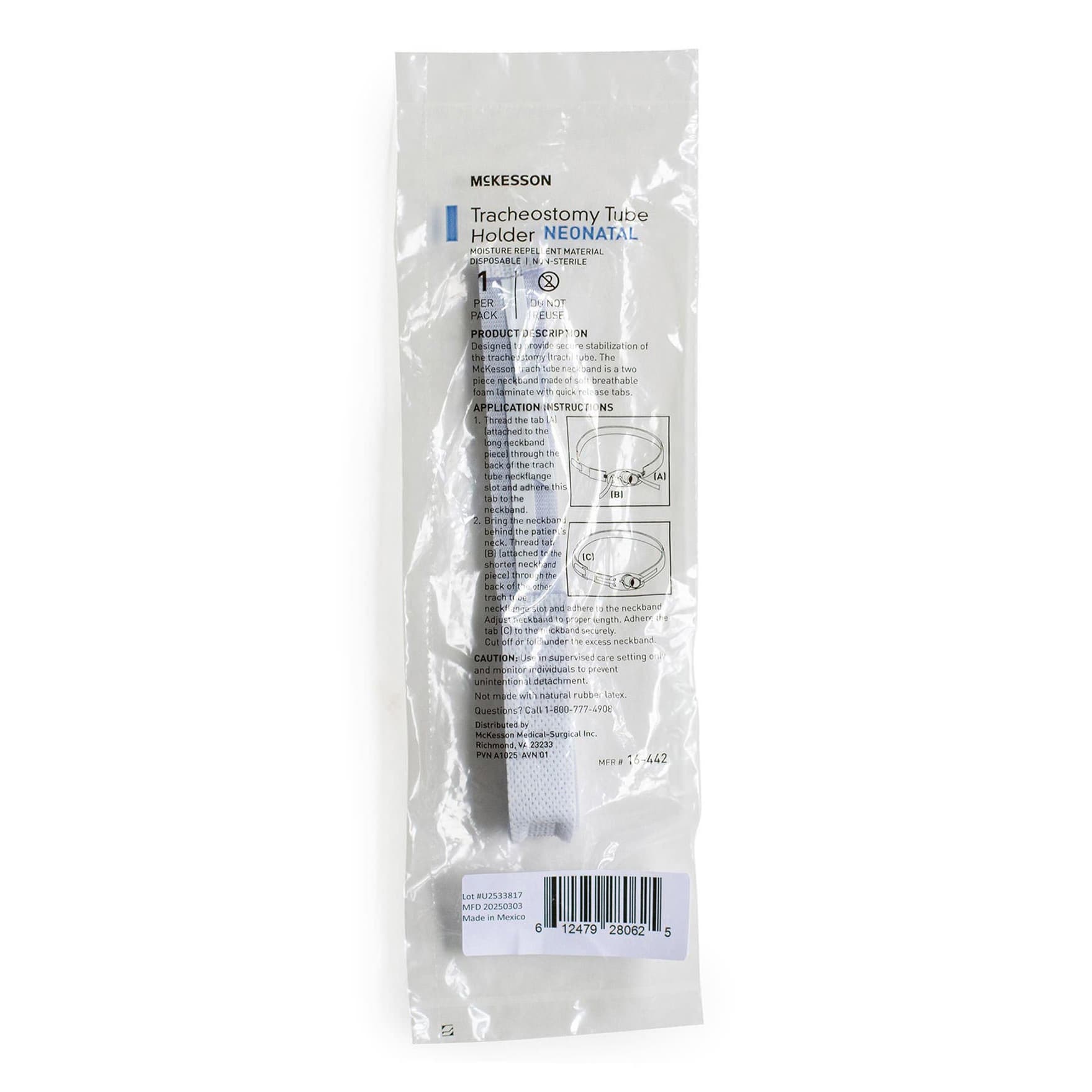 McKesson Tracheostomy Tube Holder, Neonatal, 3/4 x 10 Inch - Case of 100 - Image 1