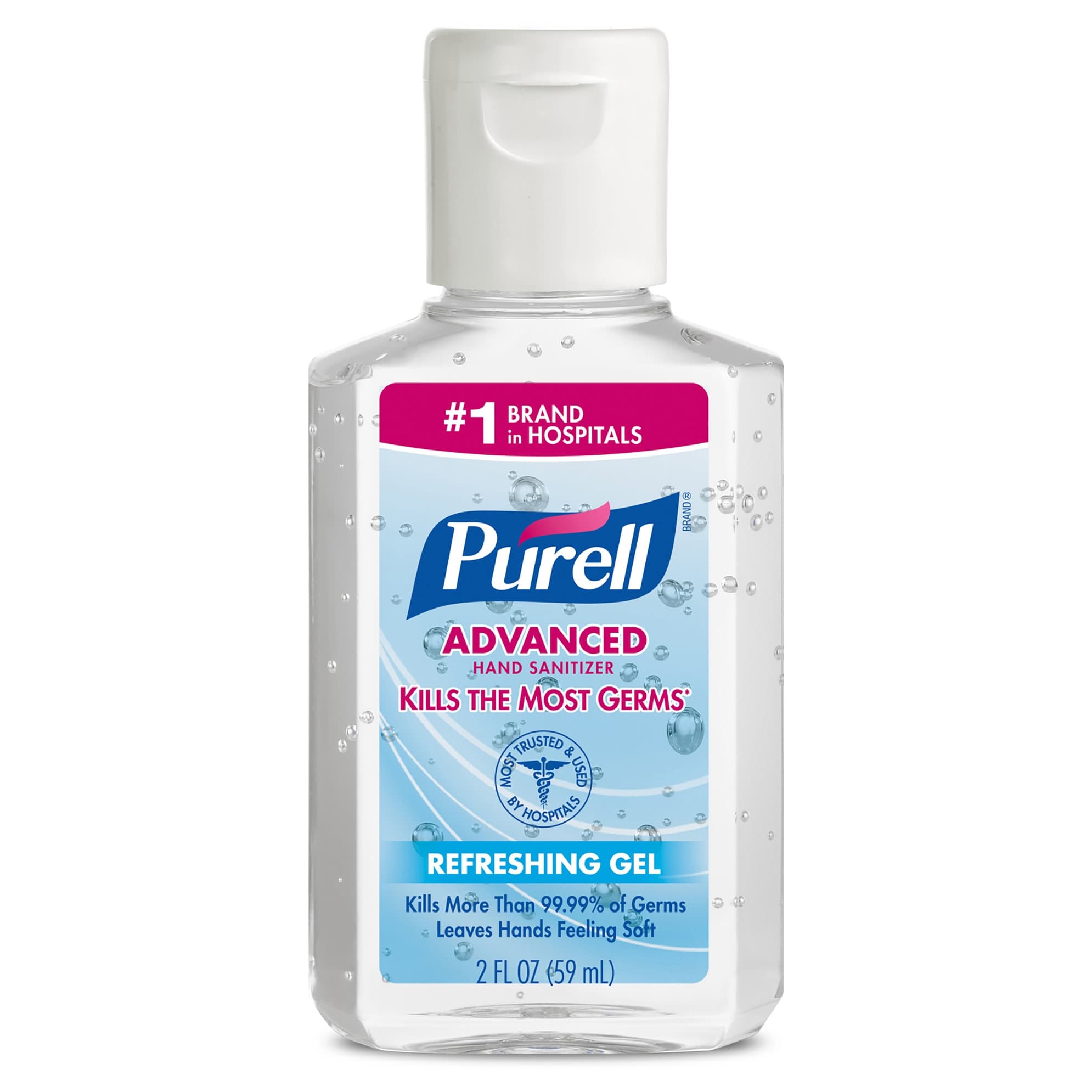 Purell Advanced Hand Sanitizer Gel, Flip Top Bottle, 2 oz - Image 1