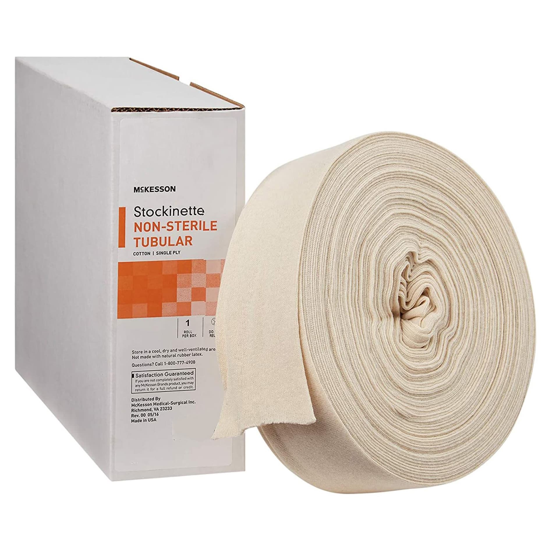 McKesson Tubular Cotton NonSterile Stockinette, 8 Inch x 25 Yard, Beige - Case of 4 - Image 1