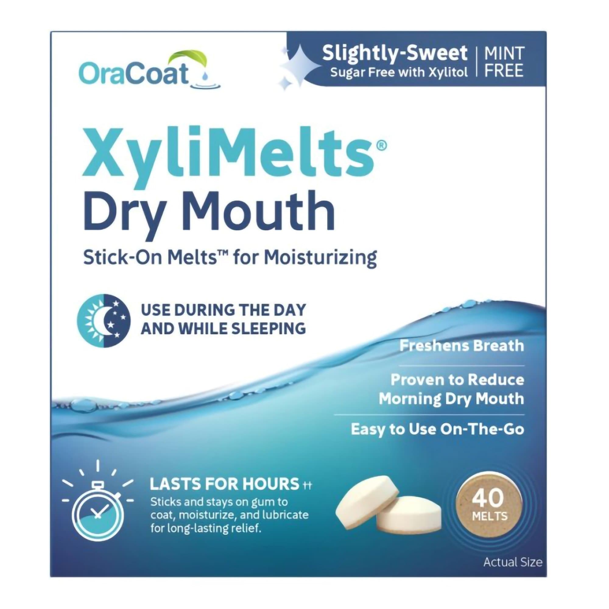 OraCoat XyliMelts Dry Mouth Mild Mints - Carton of 40 - Image 2