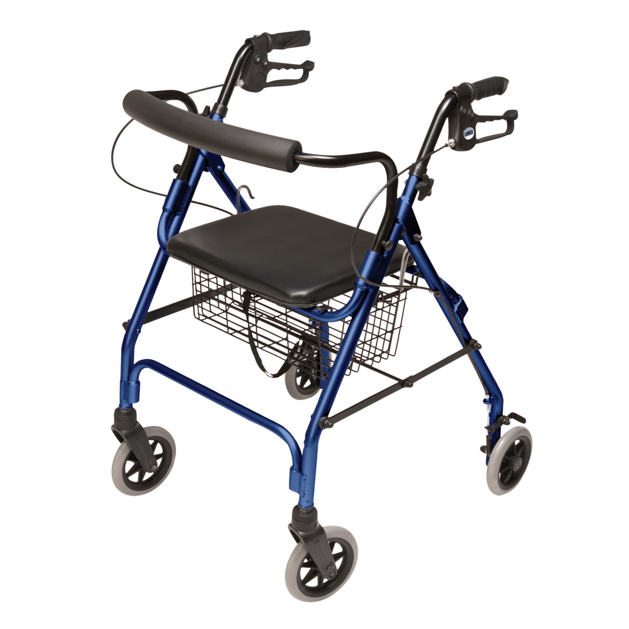 Lumex Lite Four-Wheel Rollator, Royal Blue - Each - Image 1