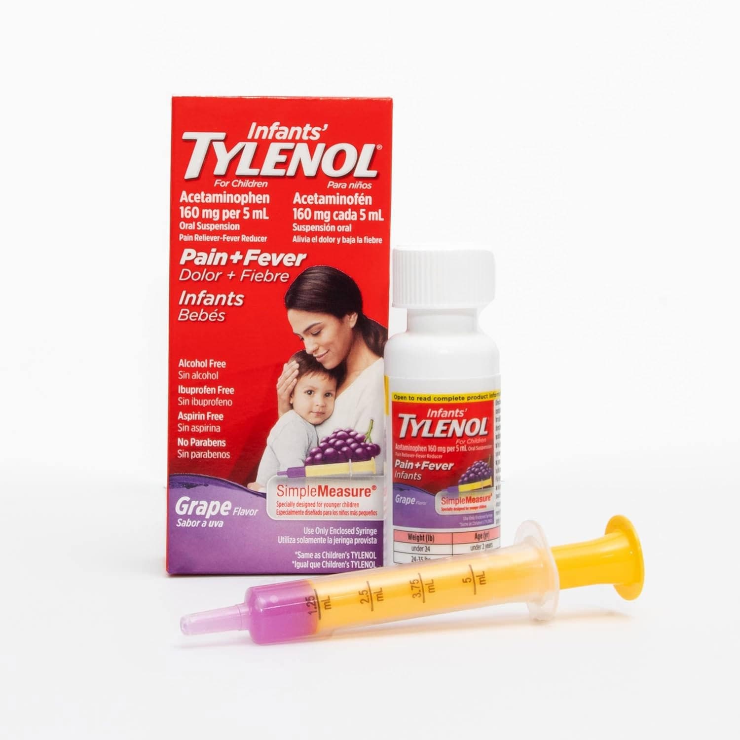 Infants' Tylenol Oral Suspension Liquid Medicine with Acetaminophen, 1 oz - Each - Image 2