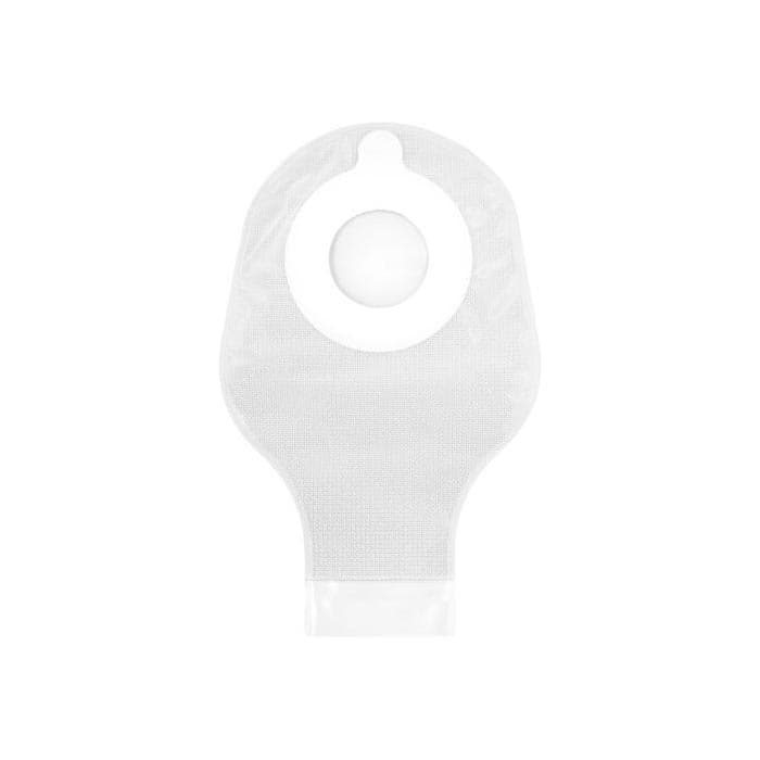 Cymed Colostomy Two-piece Drainable Pouch Options, 9 Inch Clear - Box of 10 - Image 1