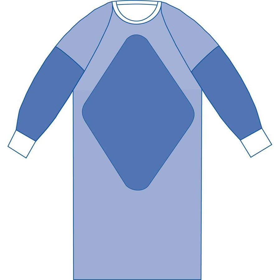 Medline Aurora Fabric-Reinforced Gown with Raglan Sleeves, Sterile, Size 2XL - Image 1