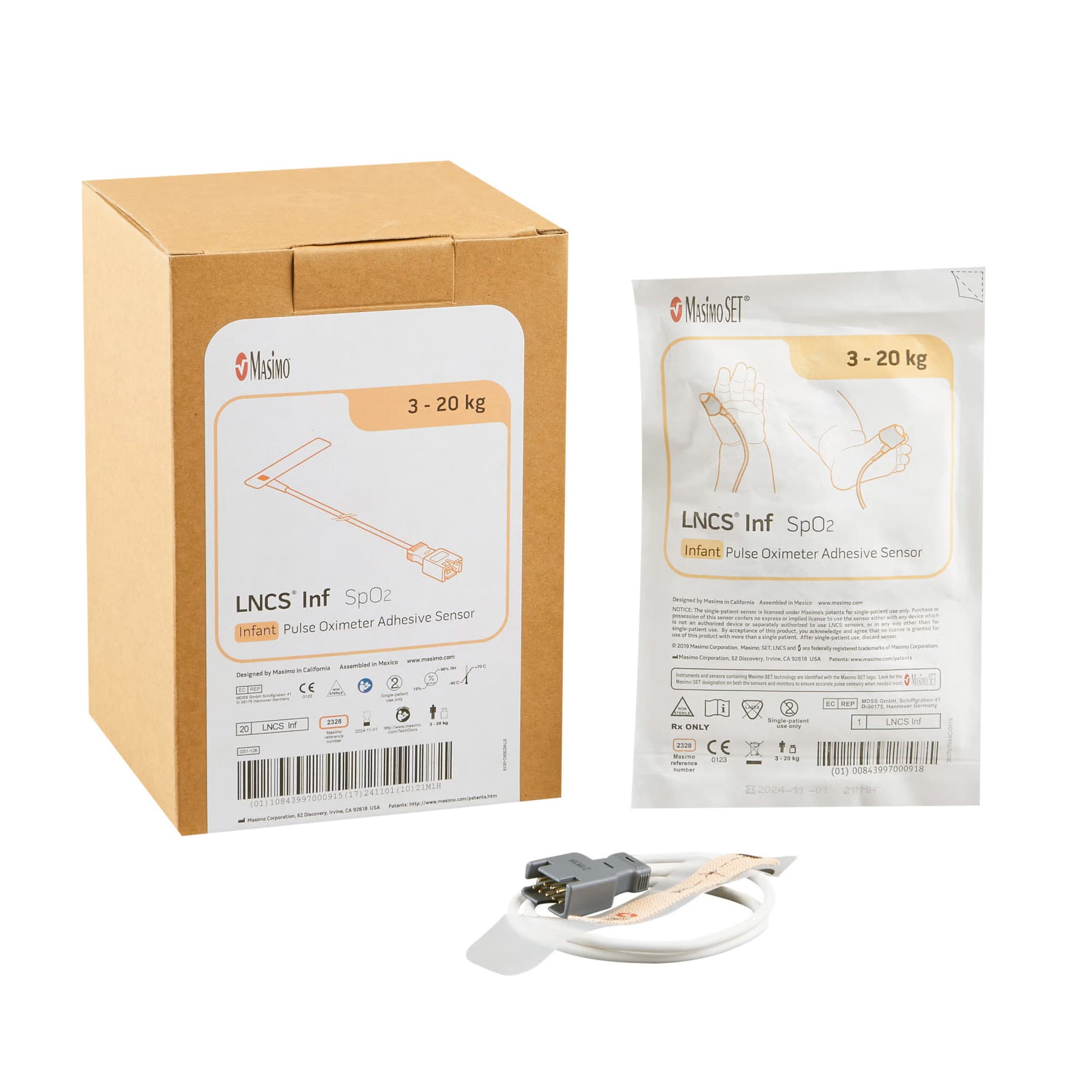 Masimo Lncs SPO2 Sensor Finger, Infant - Box of 20 - Image 1
