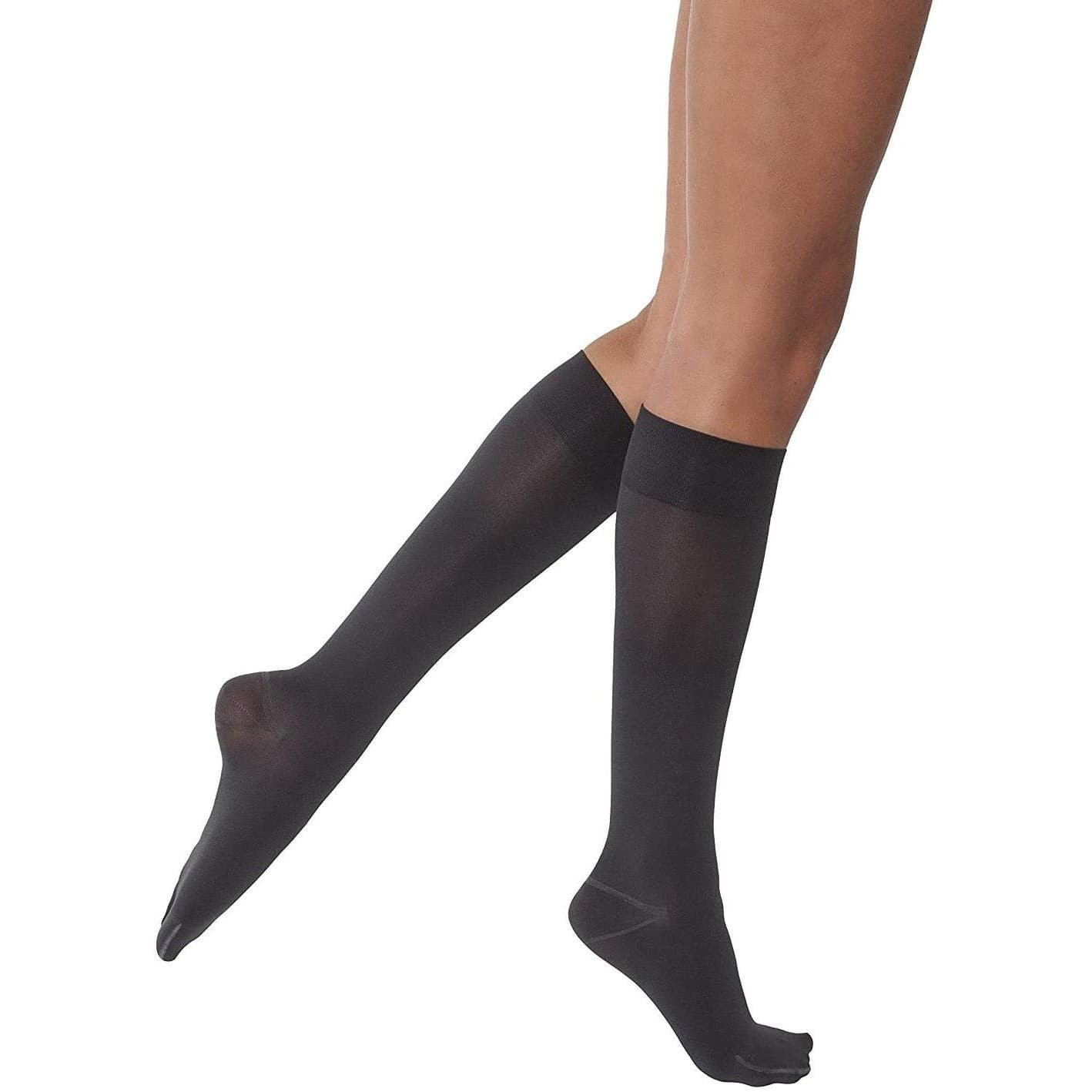 Jobst Opaque SoftFit Compression Stockings, Closed Toe, 15-20mmHg, Small, Anthracite - Pair - Image 1