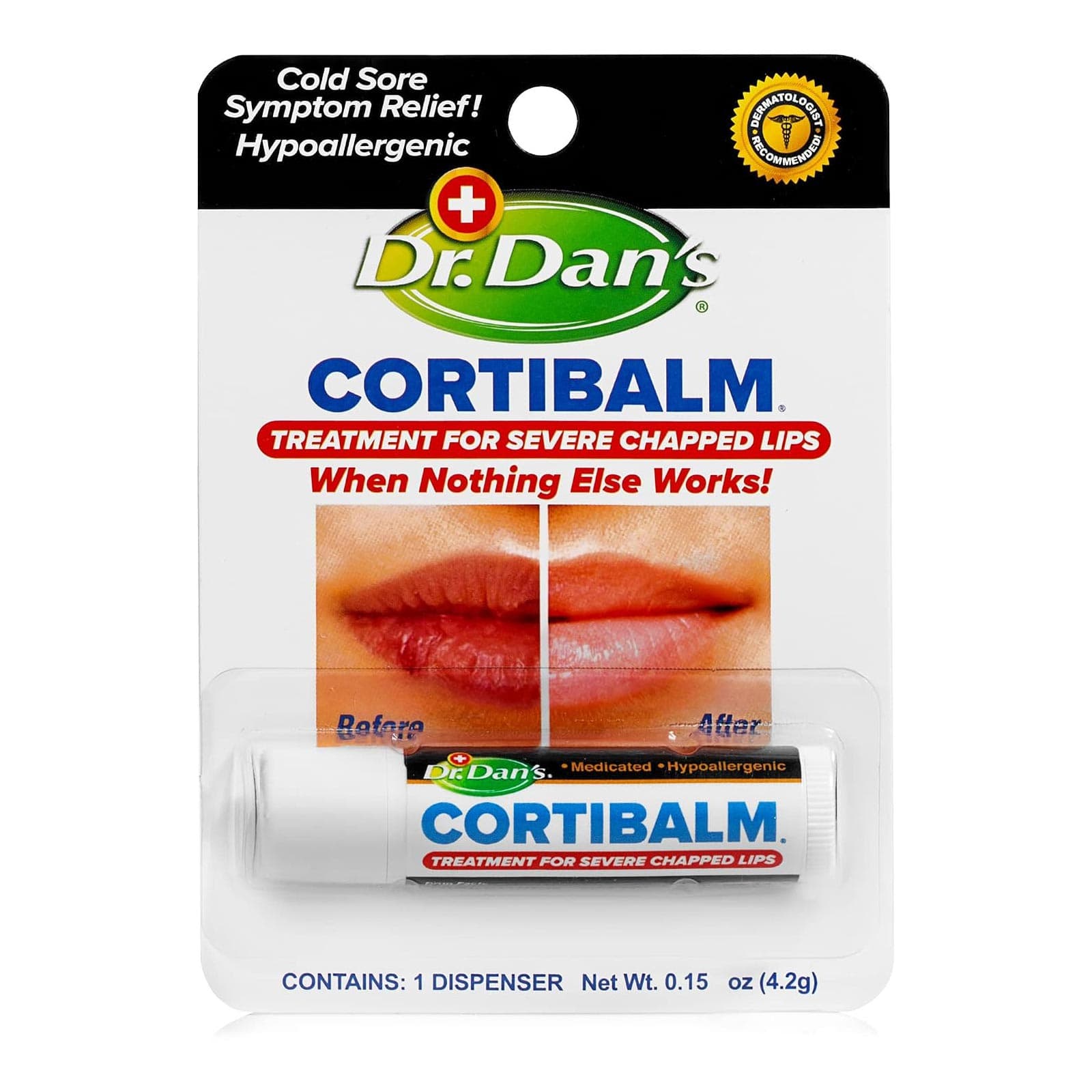Dr. Dan's CortiBalm Lip Balm, 0.14 oz - Each - Image 1