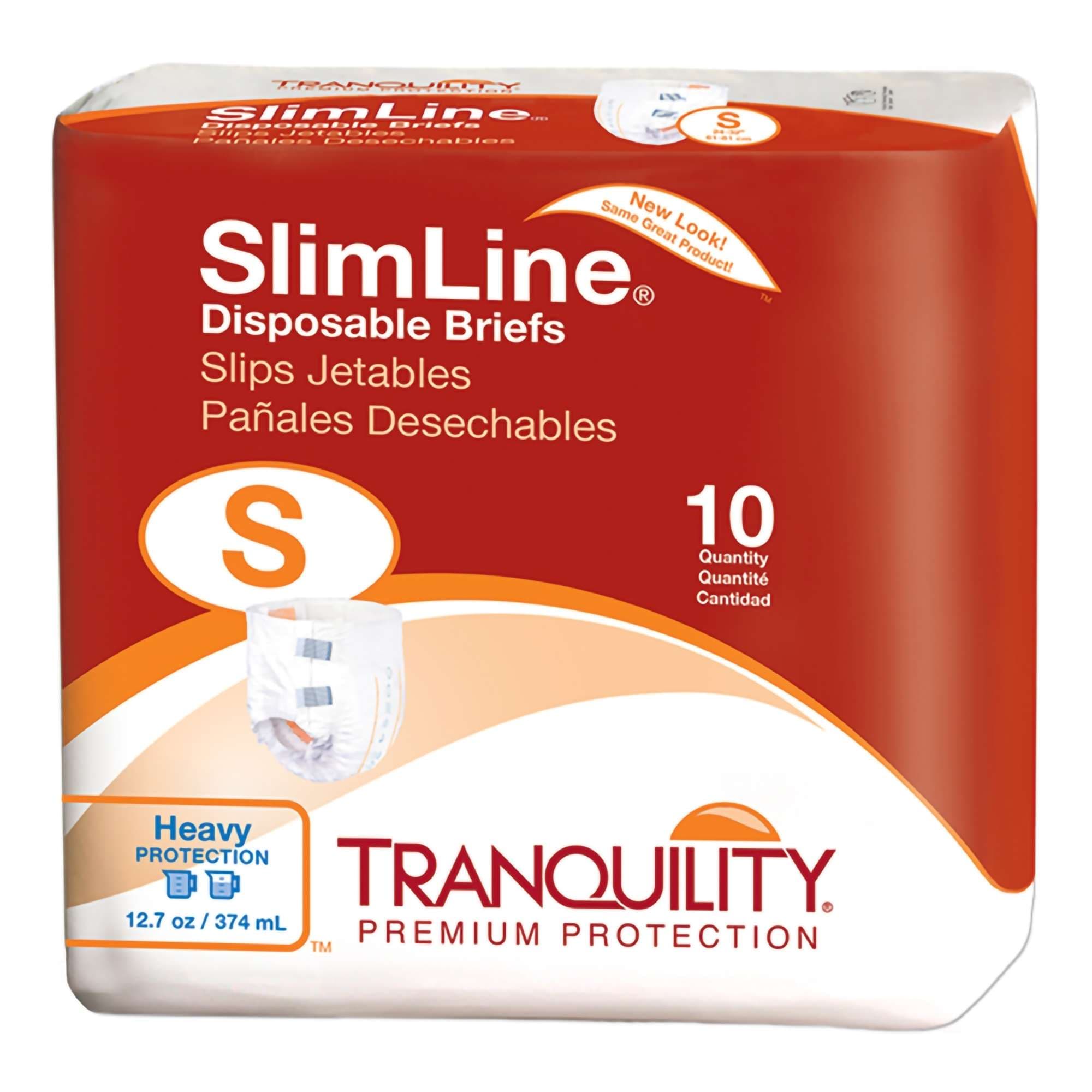 Tranquility Slimline Original Briefs, Small - Case of 100 - Image 1