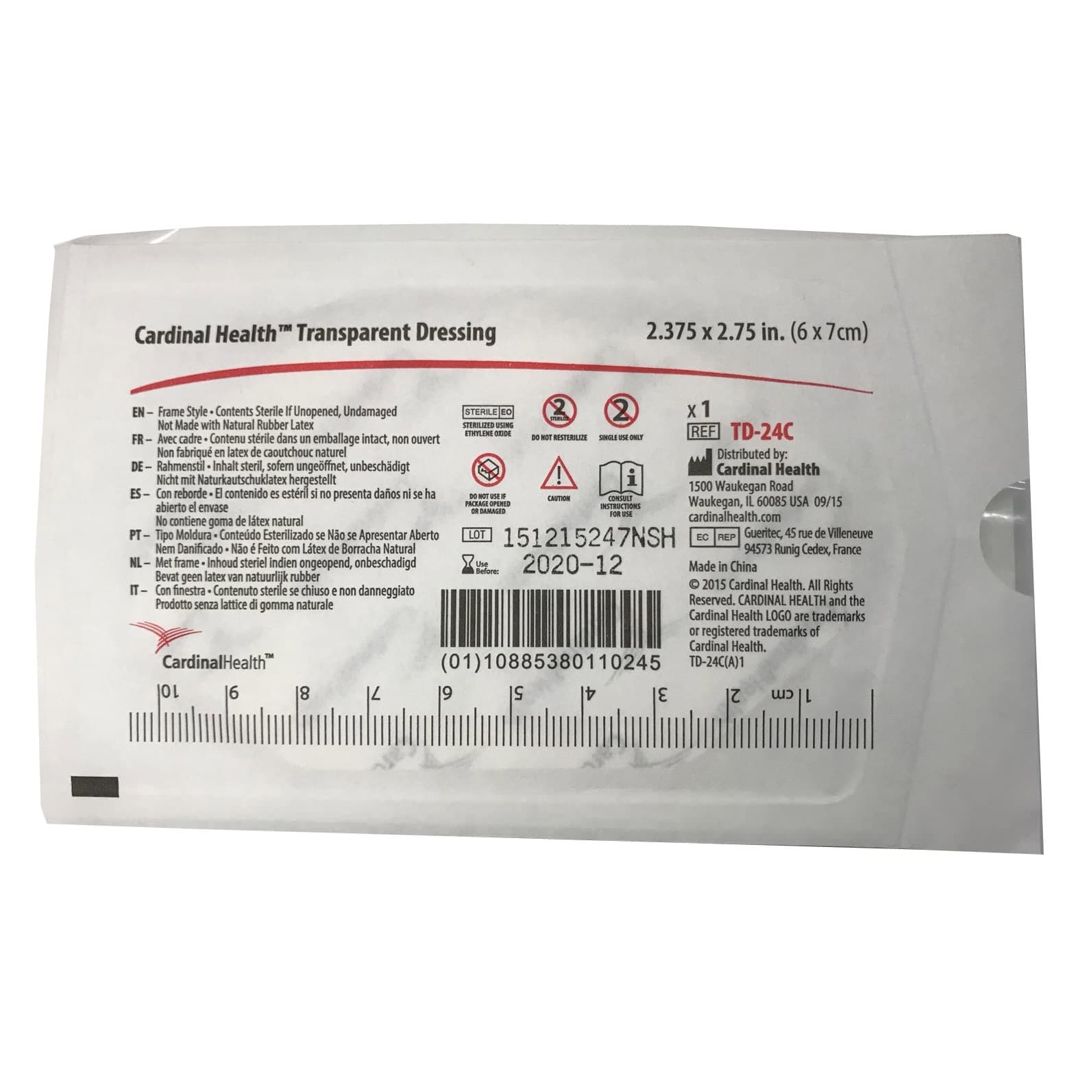 Cardinal Frame Style Window Out Transparent Film Dressings, 2.375 x 2.75 Inch - Each - Image 1