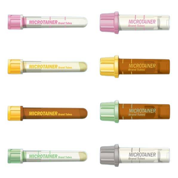 BD Microtainer Capillary Blood Collection Tube Lithium Heparin-Separator Gel Amber Tube - Box of 50 - Image 1