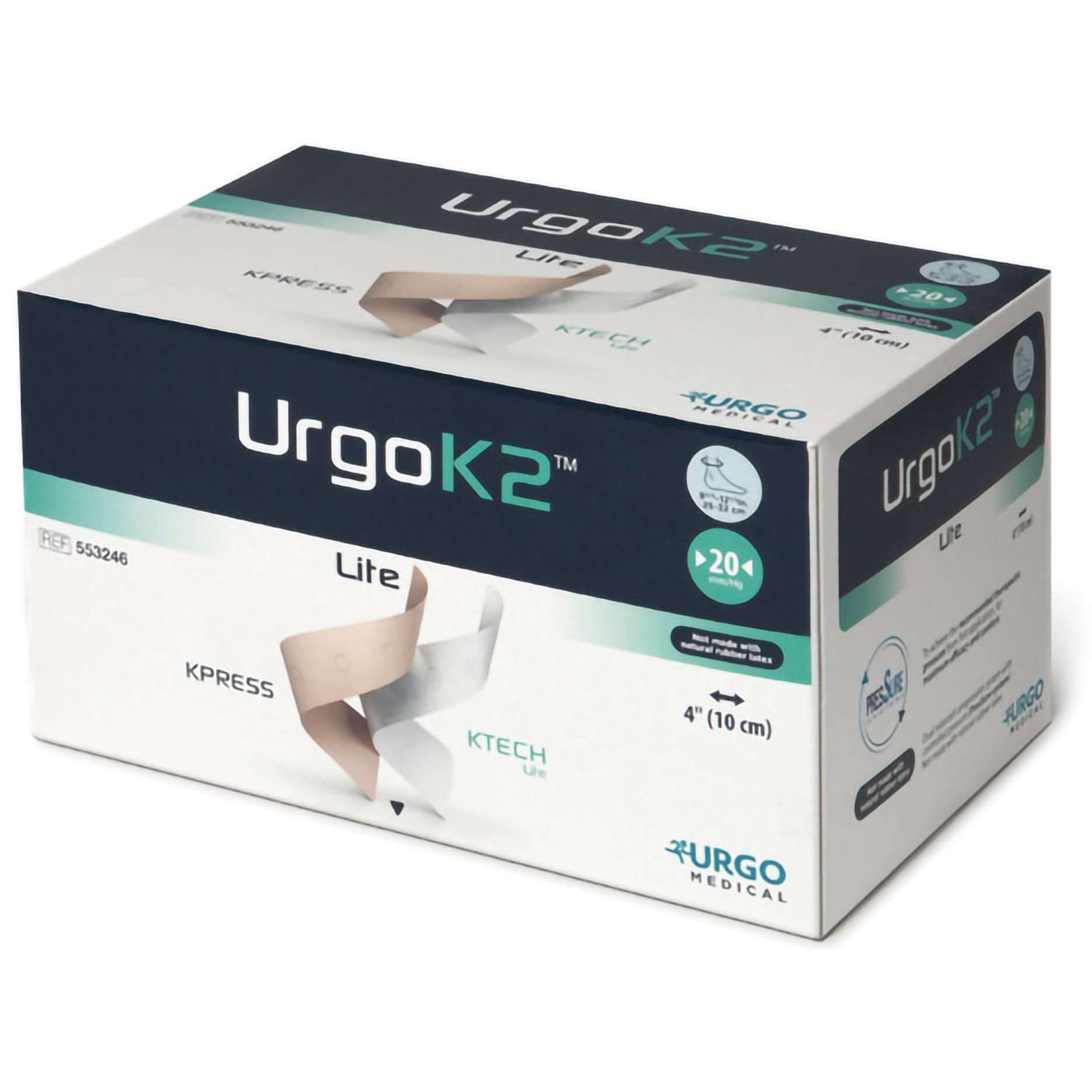 URGOK2 Lite 2 Layer Compression Bandage System, 4 x 9-3/4 x 12-1/2 Inch - Each - Image 1