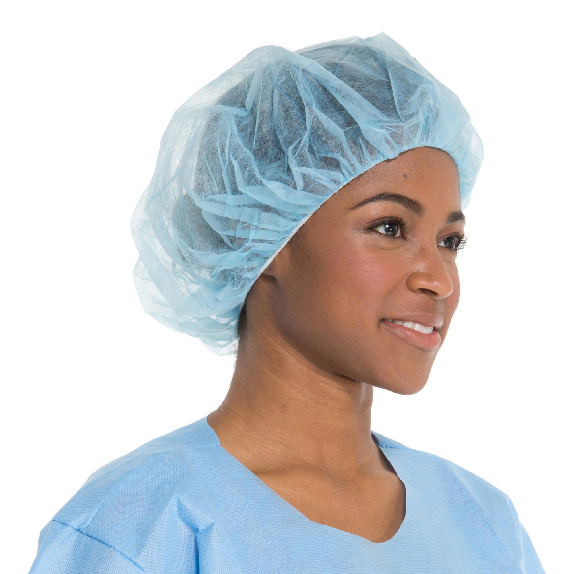 Halyard Inc Blue Bouffant Cap, 24 Inch - Image 1