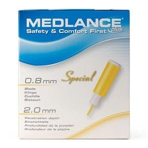 Medlance Plus 2.0 mm Safety Lancet, Pressure Activated, Self-Destructive Blade - Image 2