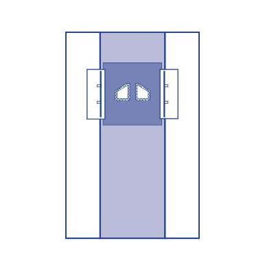 Medline Tunneled Catheter Port Insertion Drape, 91 x 125 Inch - Each - Image 1