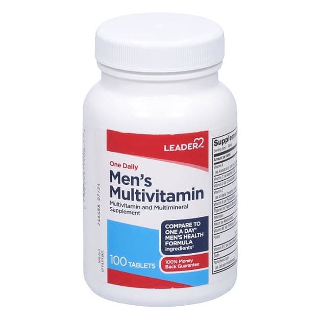 Leader Multivitamin Men's Tablets - Bottle of 100