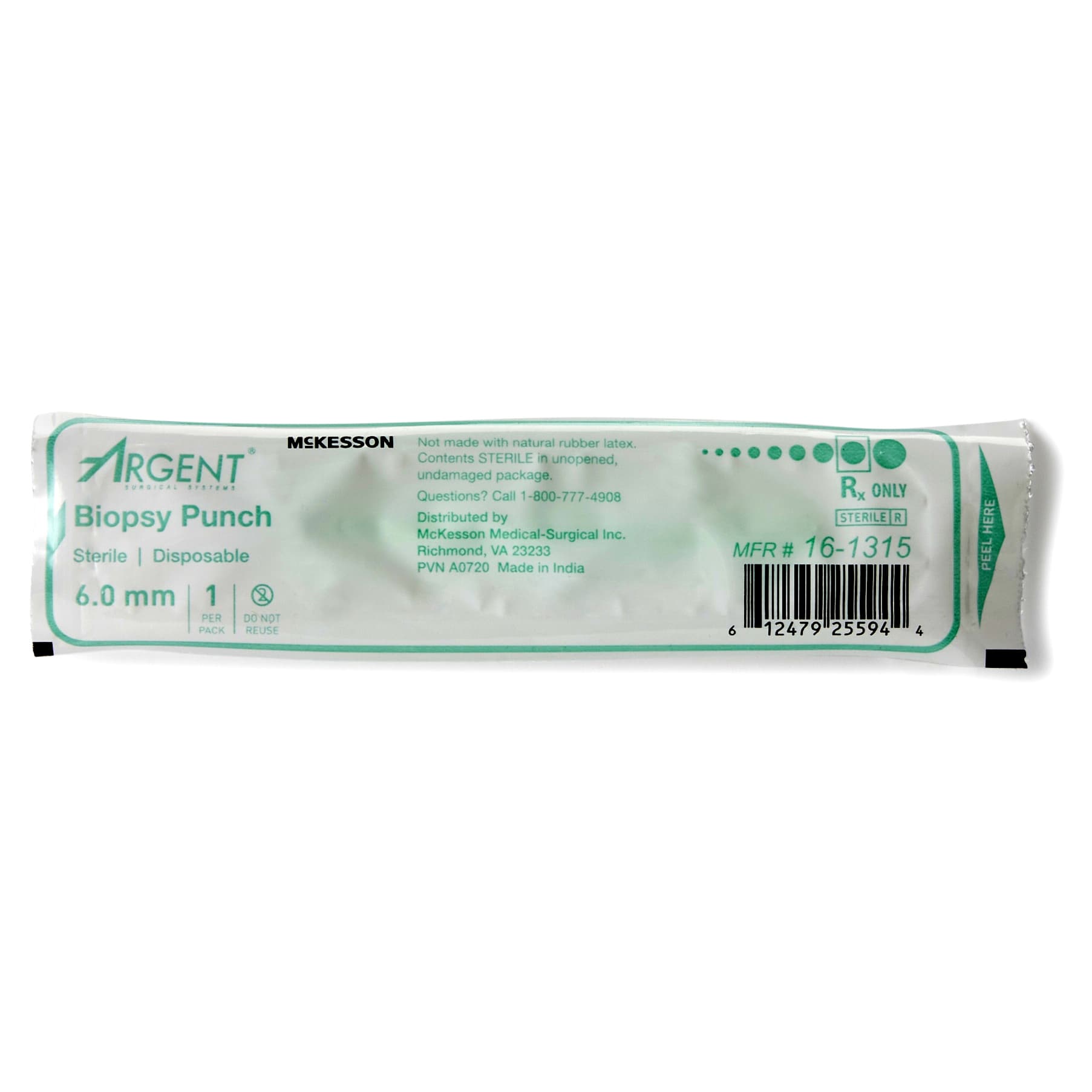McKesson Argent Biopsy Punch, Dermal, 6 mm - Each - Image 1