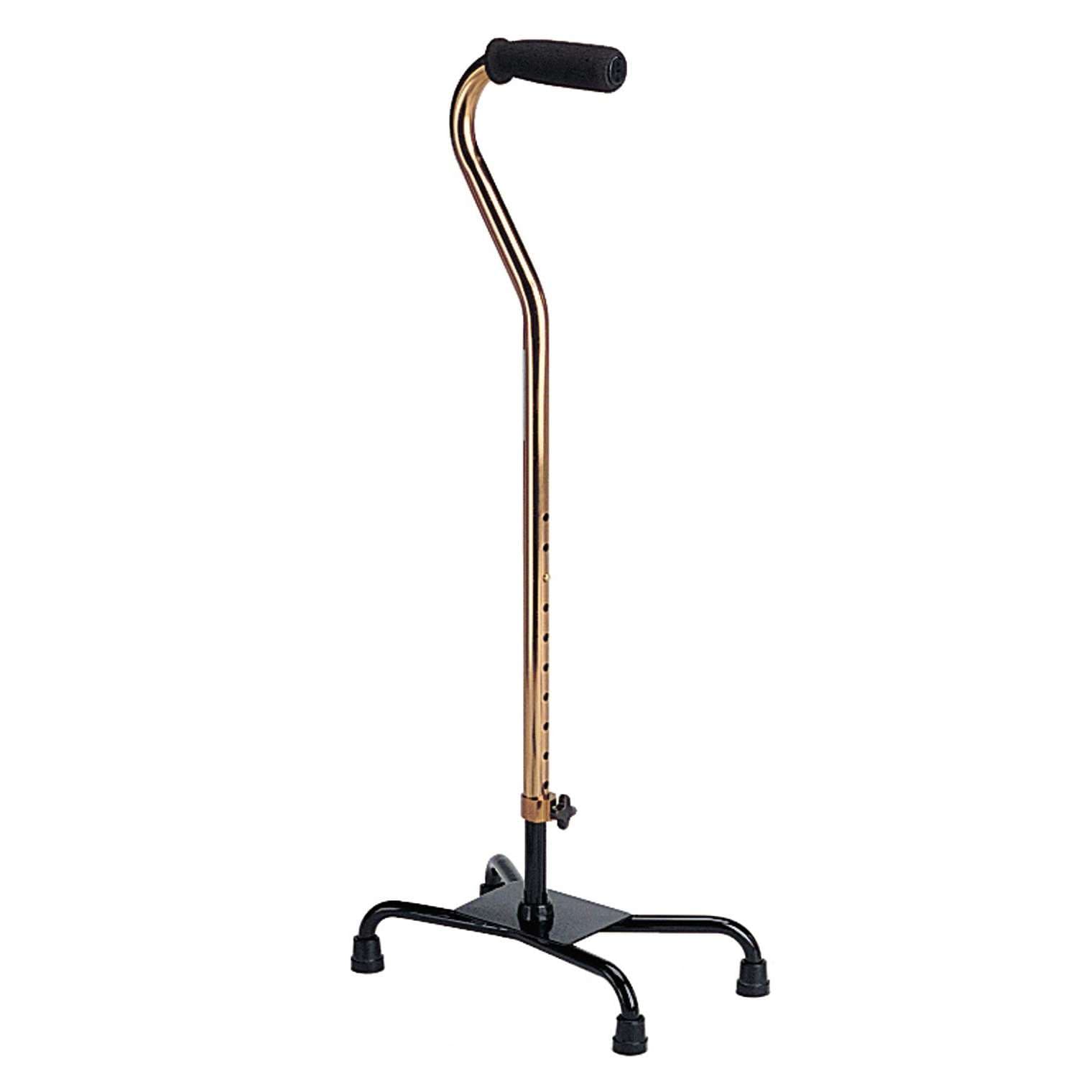 Medline Aluminum Quad Cane with Large Base, Bronze - Case of 2 - Image 1
