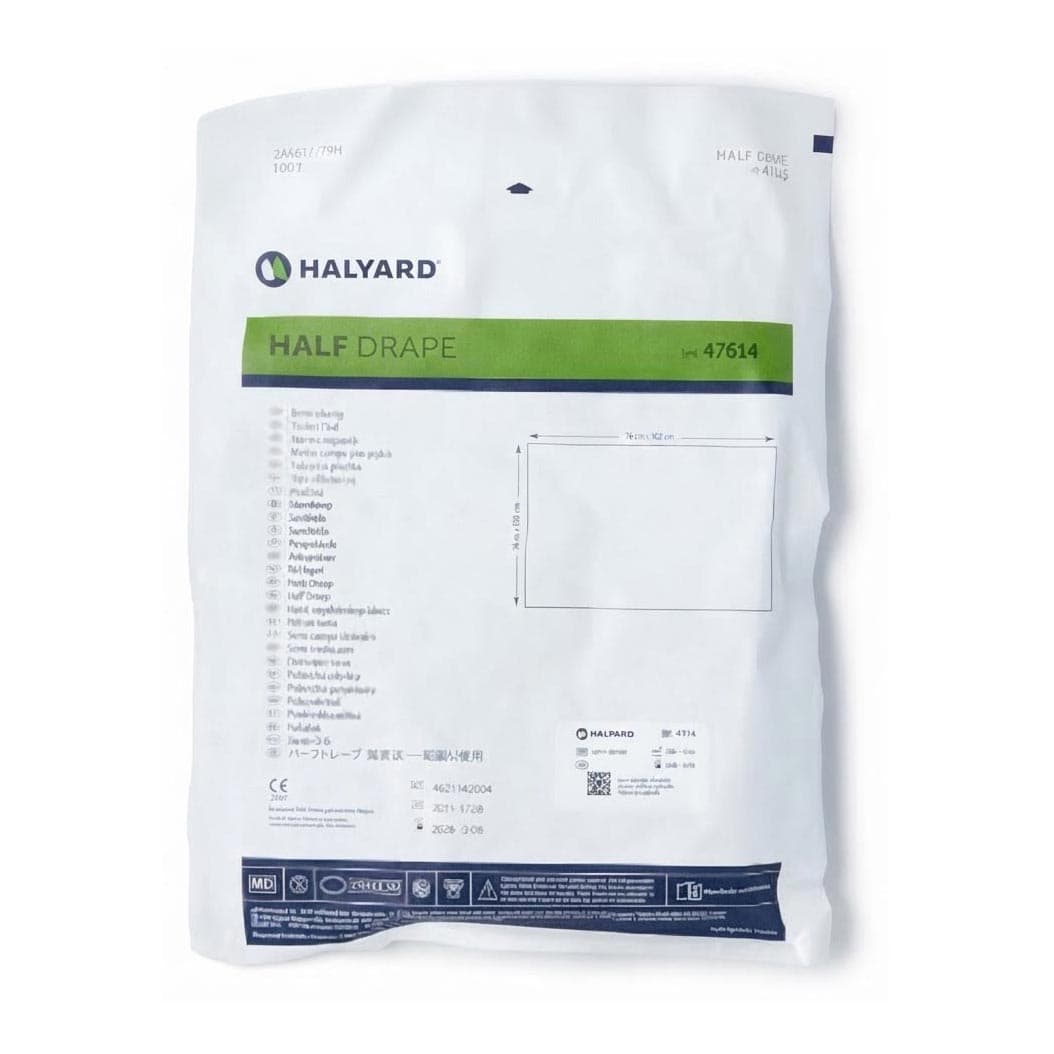 O and M Halyard Inc General Purpose Drape Blue 40 W x 58 L Inch Half Drape Without Covers - Case of 60