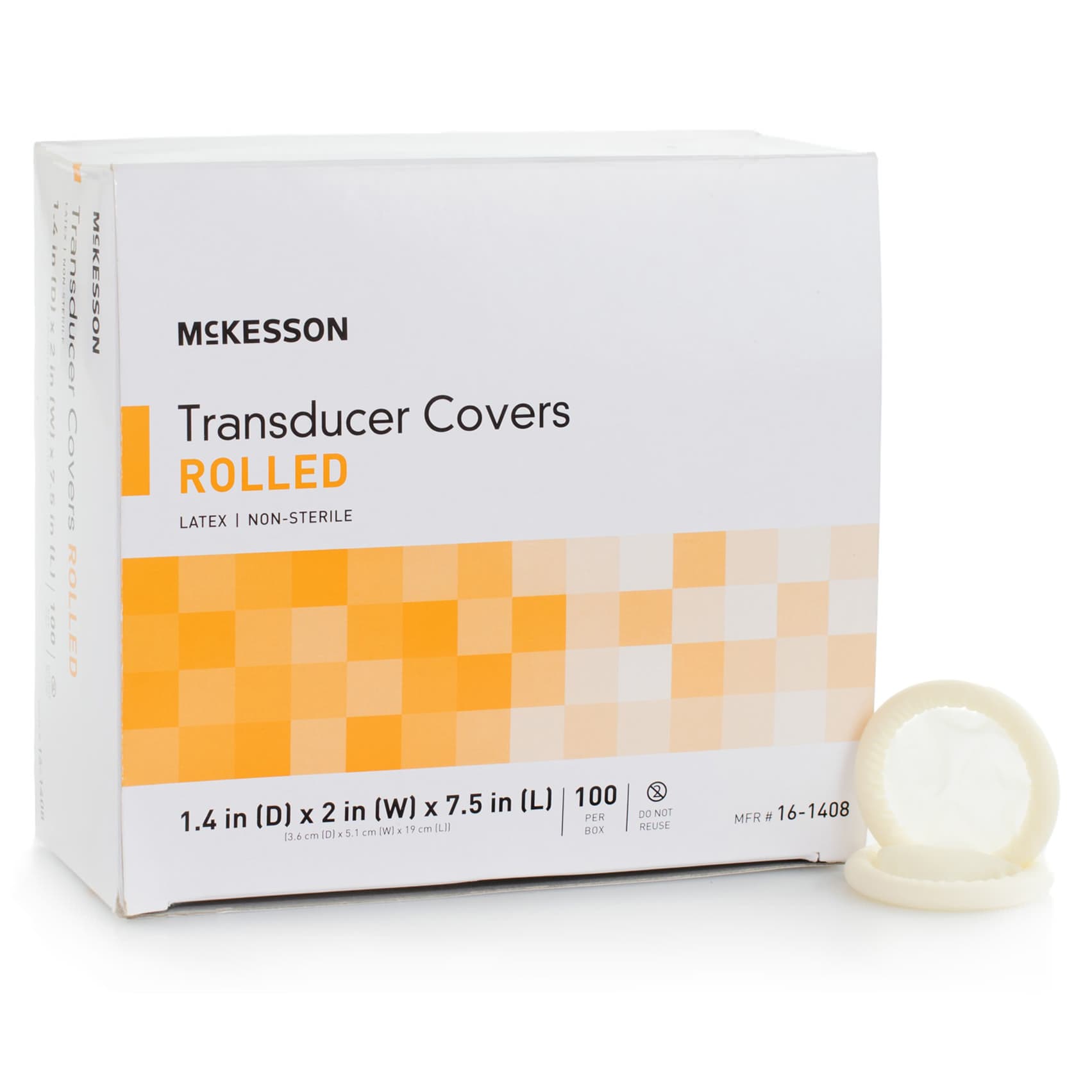 McKesson Ultrasound Transducer Cover, 2 x 7-1/2 Inch - Box of 100 - Image 1