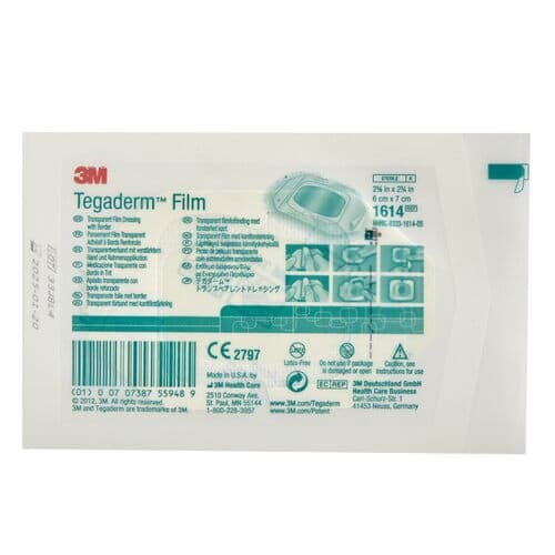 3M Tegaderm Transparent Adhesive Dressing, Frame Style with Border, 2-3/8 x 2-3/4 Inch - Each - Image 1