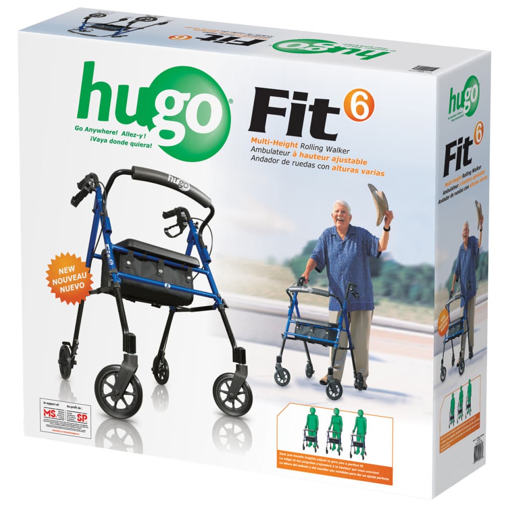 Hugo Fit Rolling walker with a Seat - Image 3