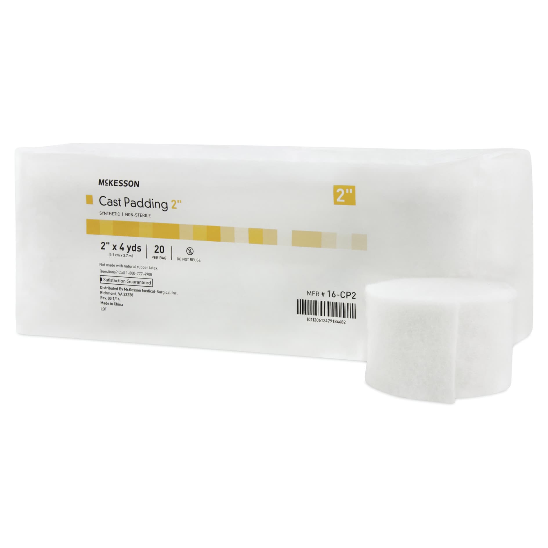 McKesson Polyester NonSterile Cast Padding, 2 Inch x 4 Yard - Case of 80 - Image 1