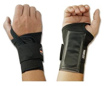ProFlex 4000 Wrist Support Open-Center Stay Single Strap, Black, 6 to 7 Inch, Medium, Right Hand - Image 1