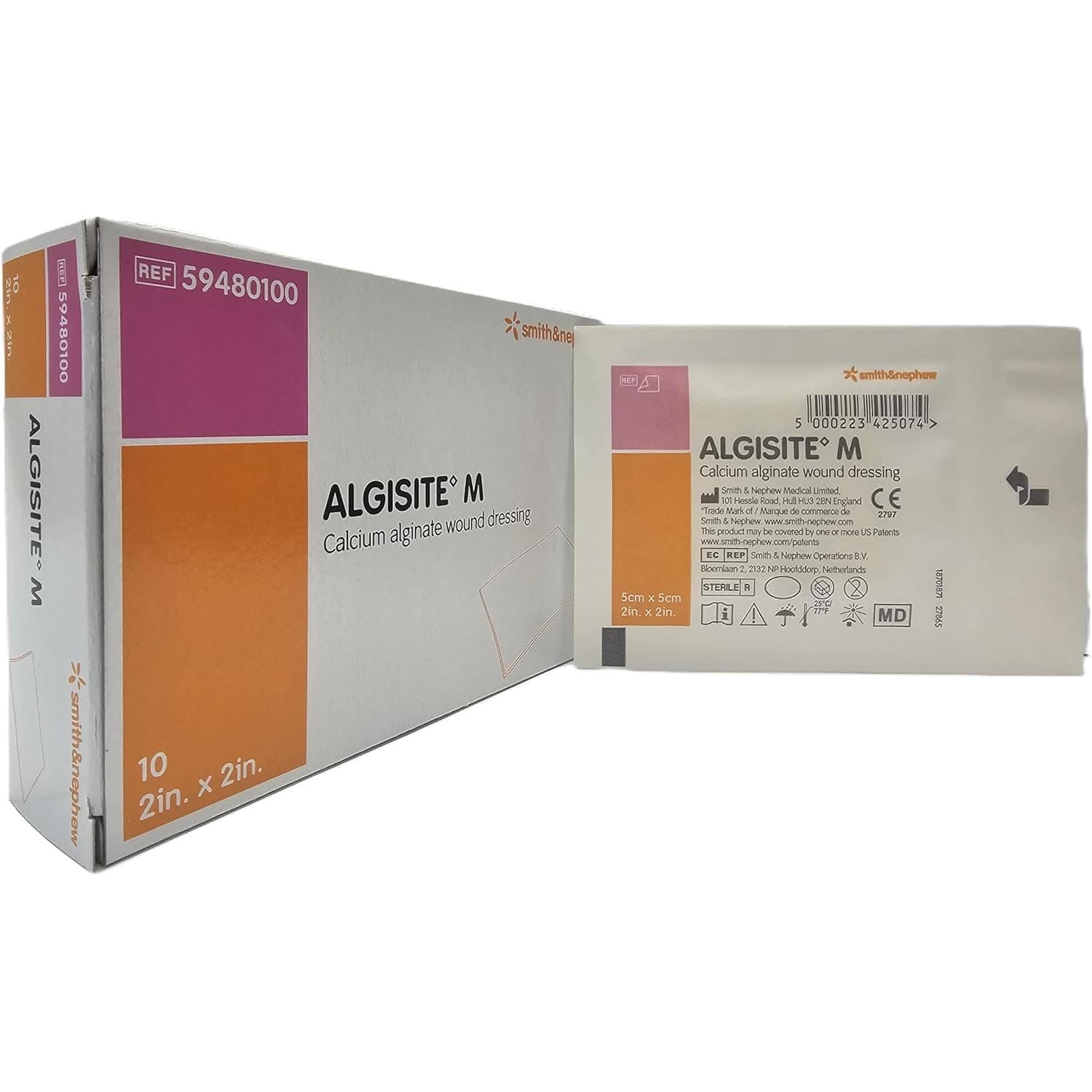 Algisite M Calcium Alginate Dressing, 2 x 2 Inch - Box of 10 - Image 1