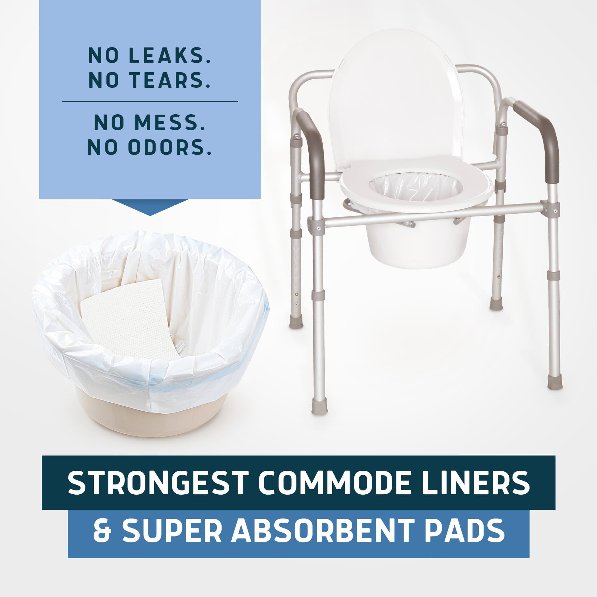Lunderg Commode Liners with Absorbent Pads, 50/Pack, Without Scent - Image 8