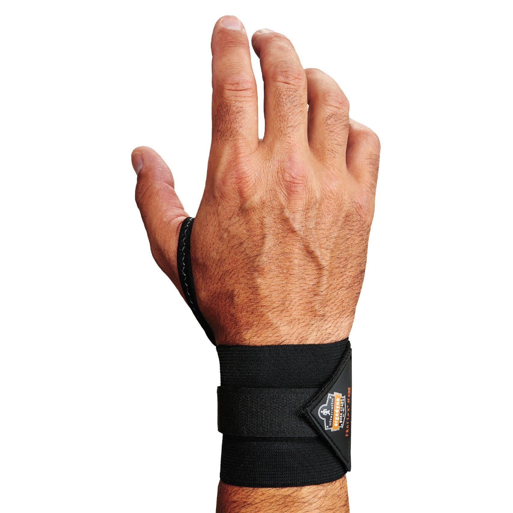 ProFlex 420 Wrist Support with Thumb Loop, Black, 7 to 9 Inch, Large-Xlarge - Each - Image 1