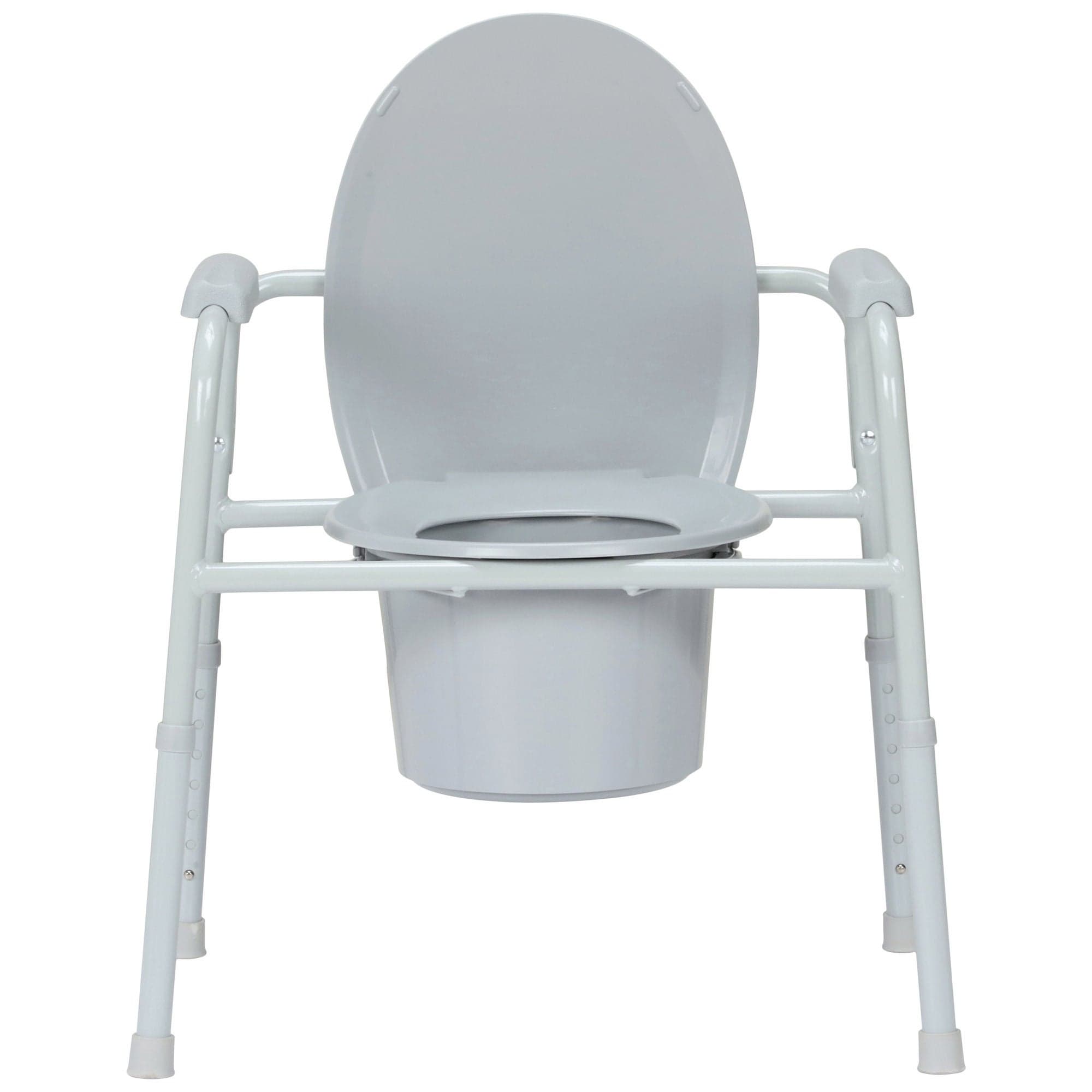 McKesson Steel Frame Commode Chair, Gray - Case of 4