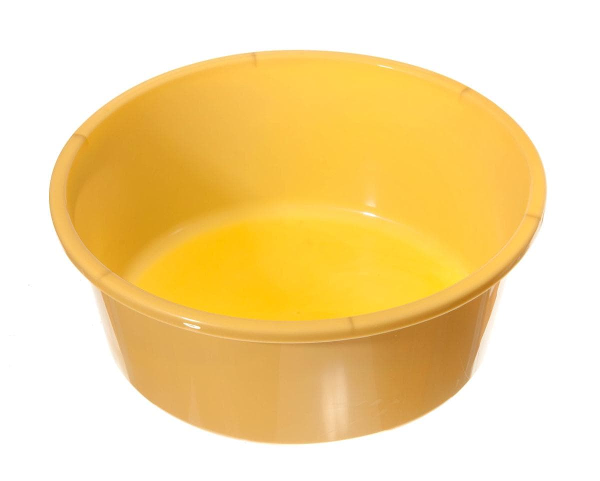 Medline Lightweight Round Plastic Washbasins, Gold, 5 Qt - Case of 50 - Image 1