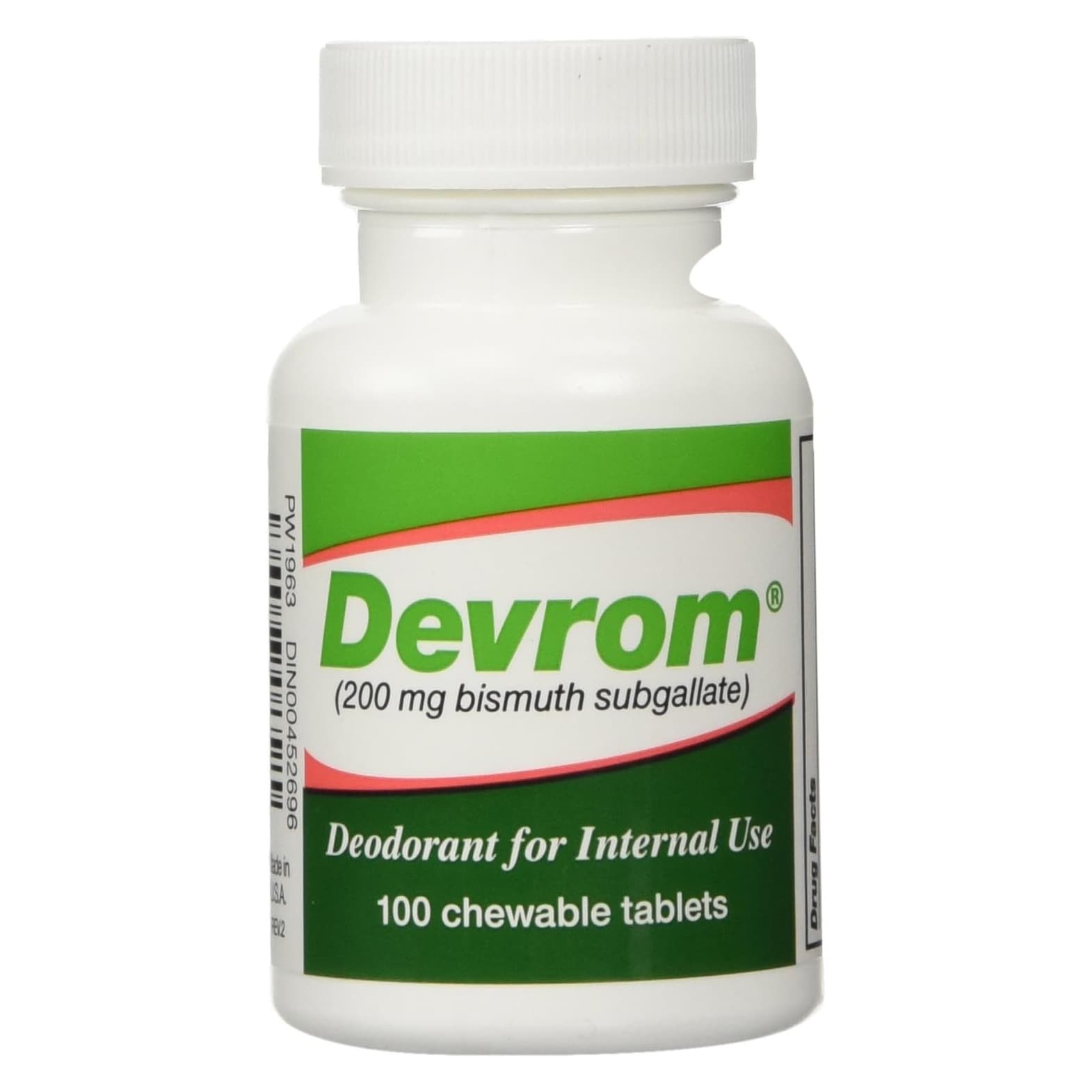 Devrom Chewable Tablets, Internal Deodorant, 100 Tablets - each - Image 1