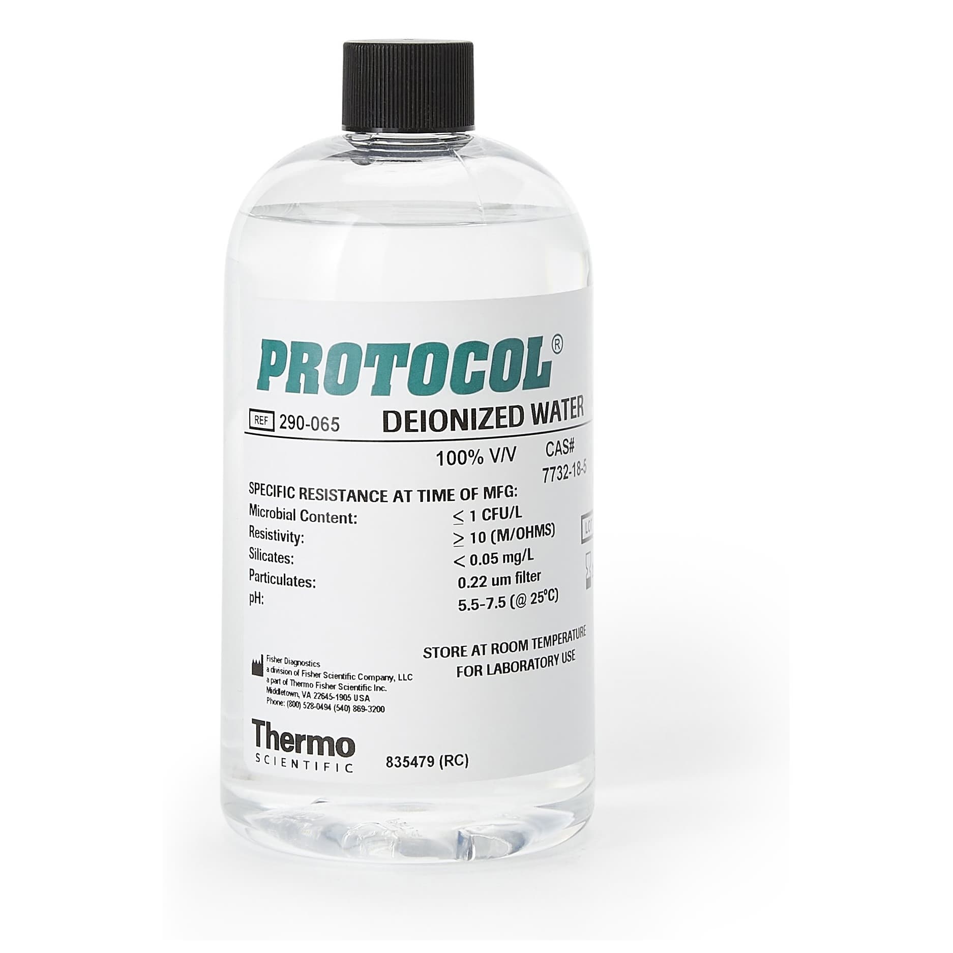 Thermo Scientific Chemistry Reagent Deionized Water pH 7.0 Liquid - Case of 12 - Image 1