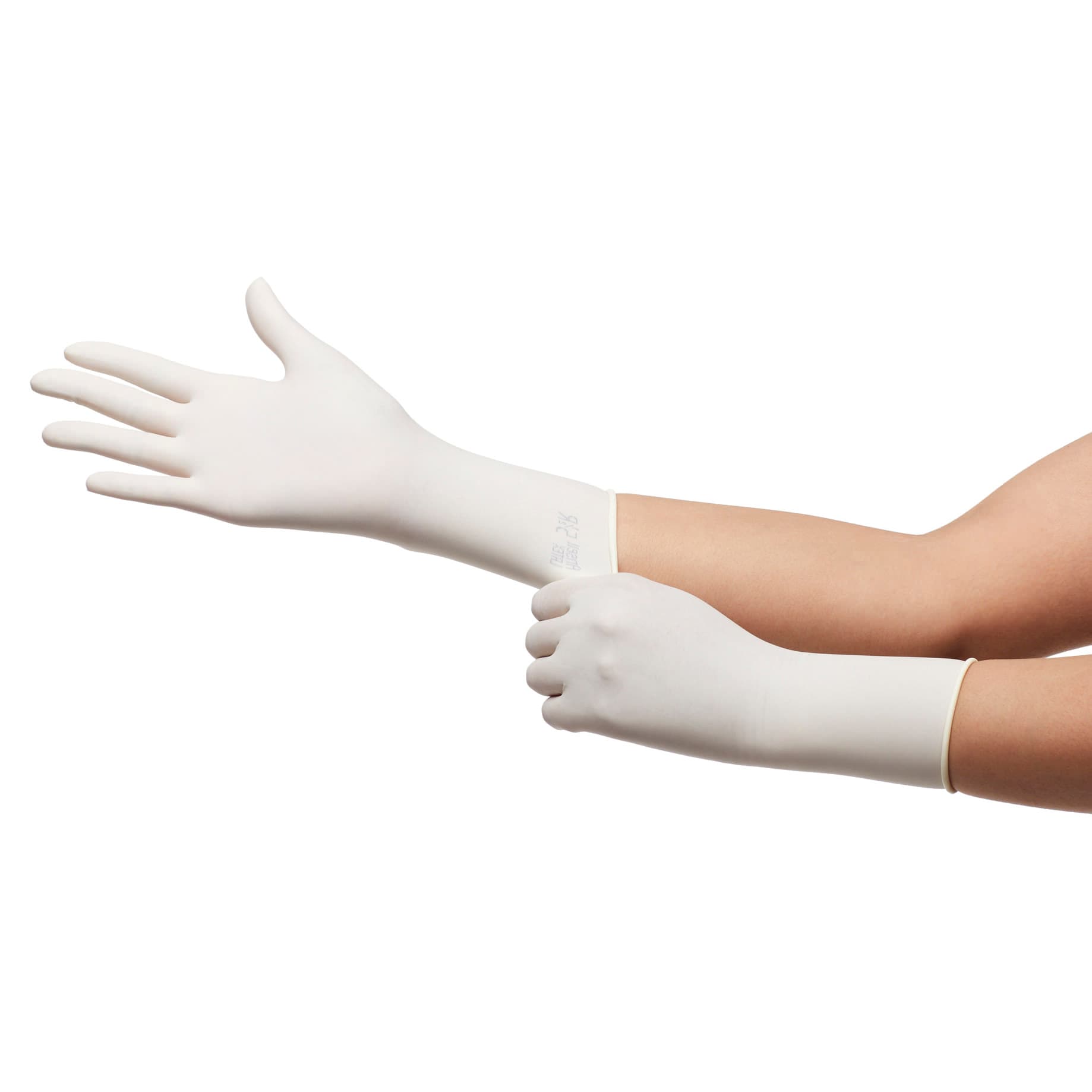 McKesson Perry Latex Powder Free Surgical Glove, Size 6.5, Cream - Box of 100 - Image 1