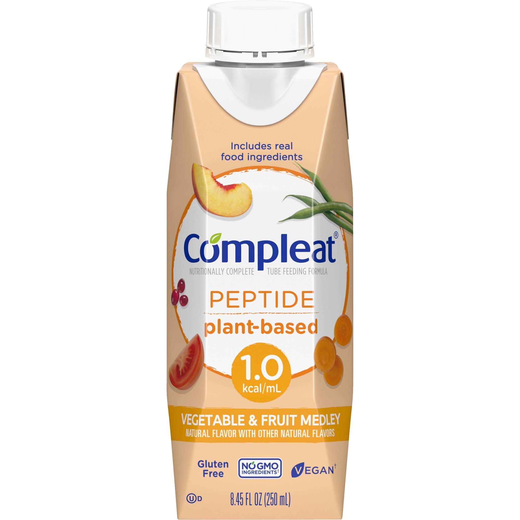 Compleat 1.0 Plant and Peptide-Based Tube Feeding Formula, 250 mL - Case of 24 - Image 1