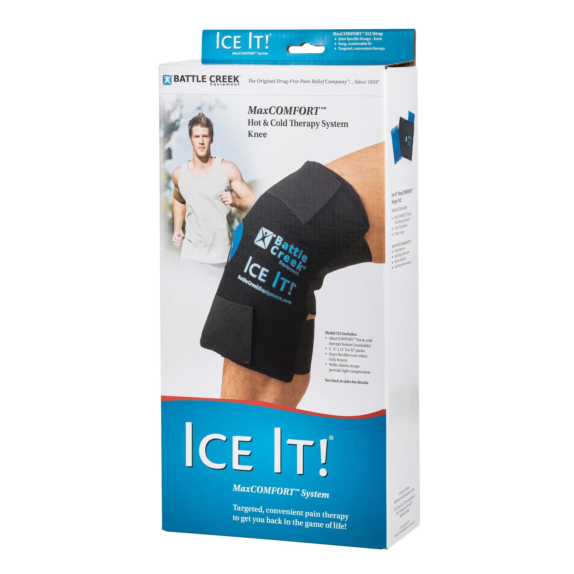 Ice It! MaxComfort System Cold Pack with Wrap, Reusable