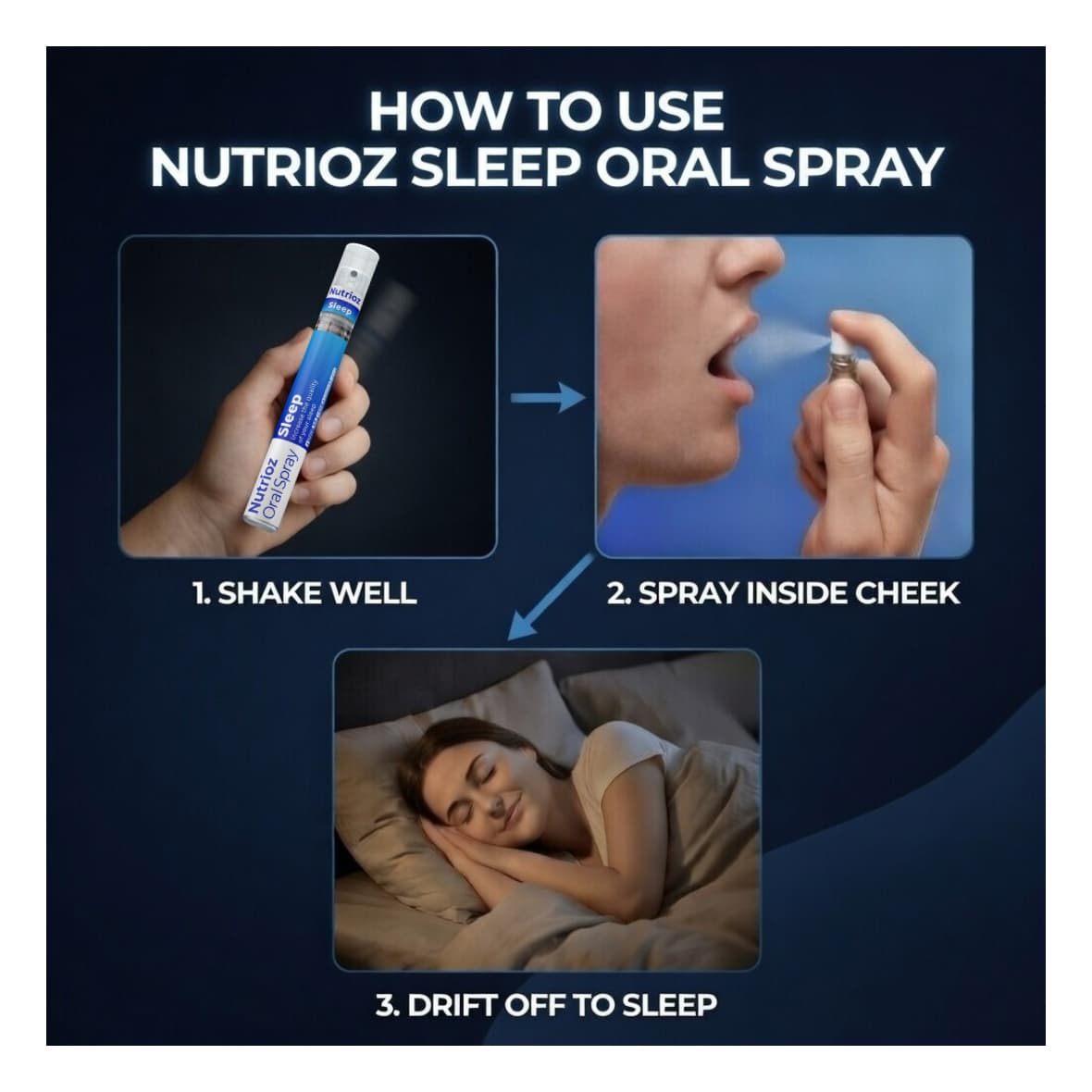 Nutrioz Sleep Oral Spray, 60 Servings - Image 3