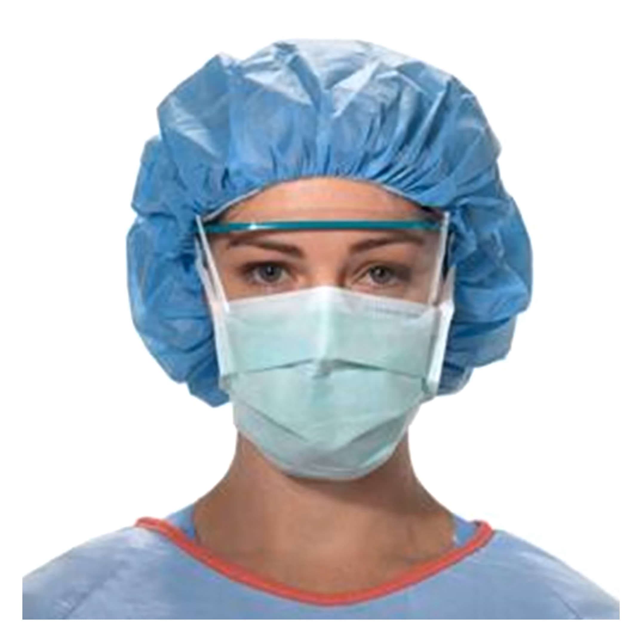 FluidShield ASTM Level 1 Surgical Mask, Green - Case of 300 - Image 1