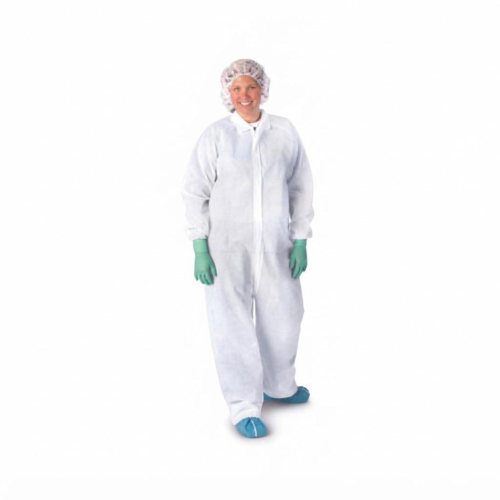 Medline Coverall, White, Extra Large - Case of 25 - Image 1