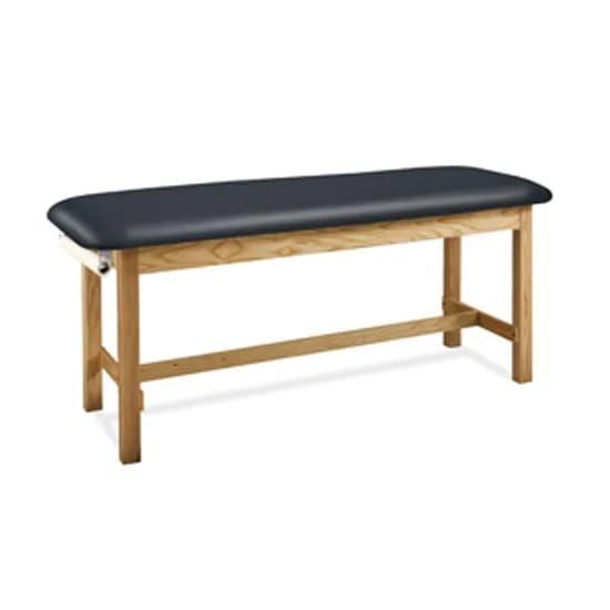 Clinton Classic Express Flat Top Treatment Table with H-Brace, Black, 27" W x 72" L x 31" H - Image 1