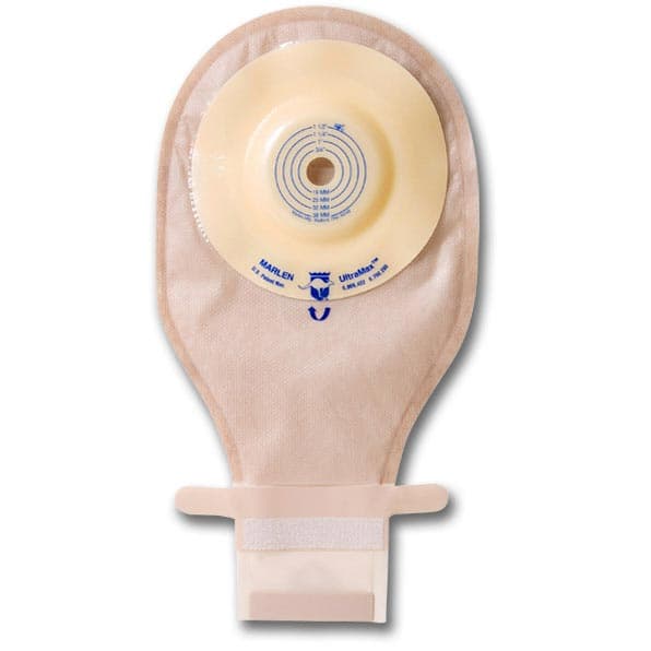 UltraMax 1-Piece Shallow Convex MiniMax Drainable Pouch, Without Filter Transparent - Box of 5 - Image 1