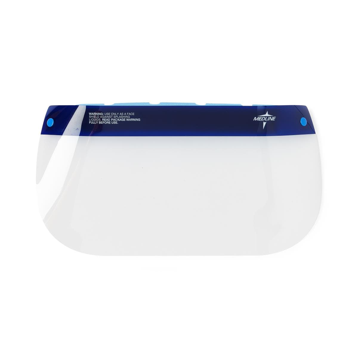 Medline Disposable Face Shield with Foam Top and Elastic Band, 3/4 Length, 6.5" Long - Case of 96 - Image 1