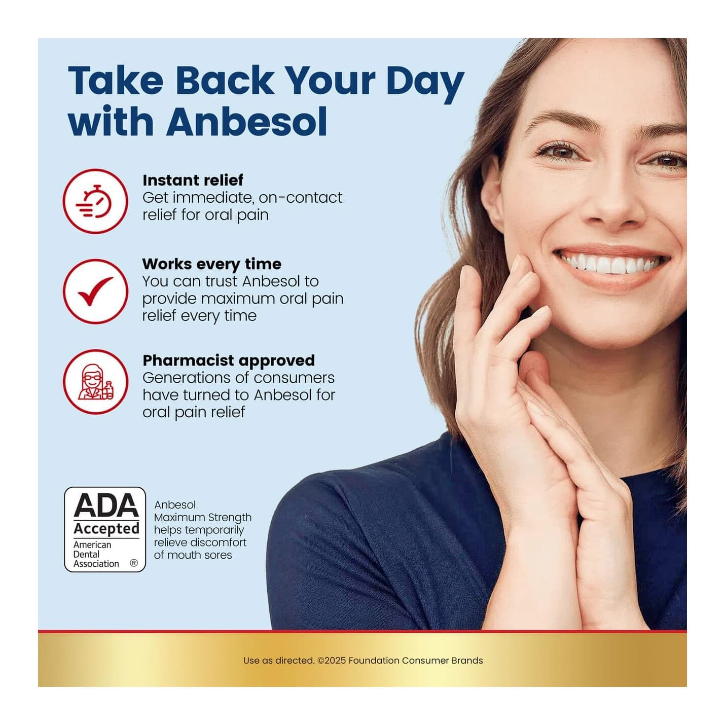 Anbesol Maximum Strength Oral Pain Relief Liquid, 0.41 oz - Each - Image 2