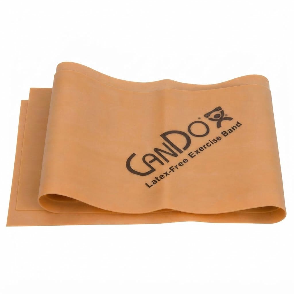 CanDo Latex Free Exercise Band, 4 Feet Length, Gold, 3X Heavy - Image 1